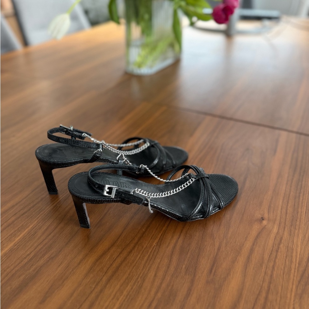 Zadig & Voltaire Black Chain Detail Heels
